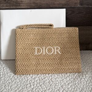 Dior Beige Crochet Wristlet